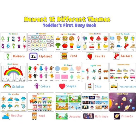 Huijing Montessori Preschool Learning Activities Newest 29 Themes Busy Book - - Picture 2 of 7